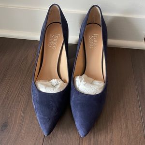 Franco Sarto L Palma Navy Suede Pump - Size 8M